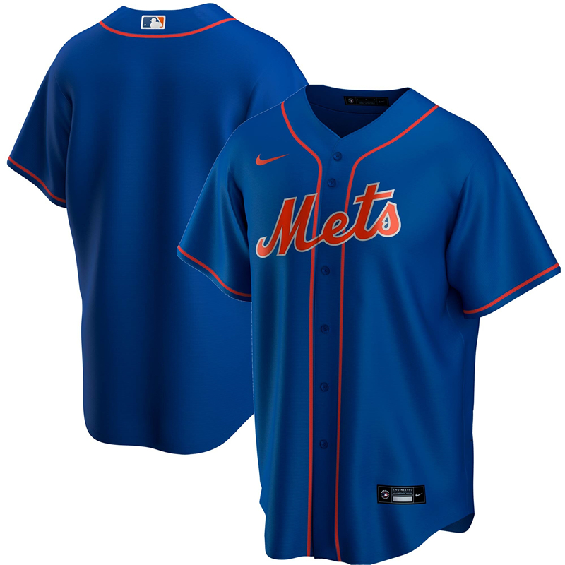 2020 MLB Men New York Mets Nike Royal Alternate 2020 Replica Jersey 1->customized mlb jersey->Custom Jersey